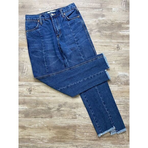 Mango Denim Straight Cropped Capri Jeans Juniors Size 1 - Picture 1 of 6